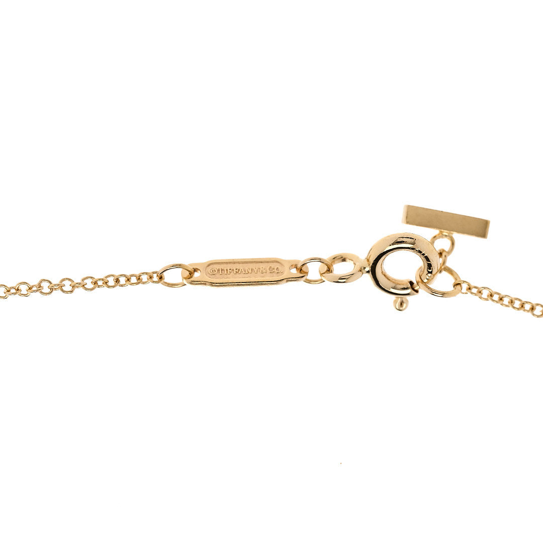 18K Yellow Gold Large T Smile Pendant Necklace