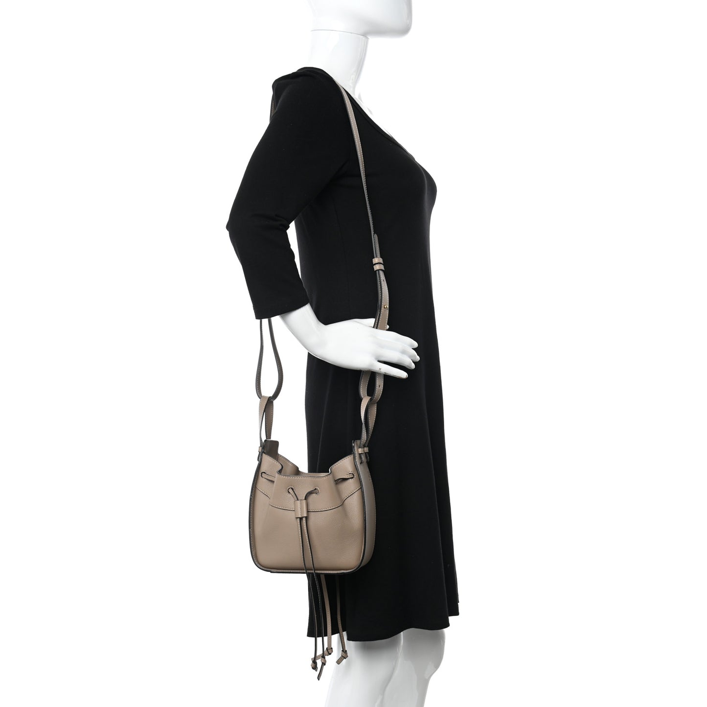 Calfskin Mini Hammock Shoulder Bag Light Oat
