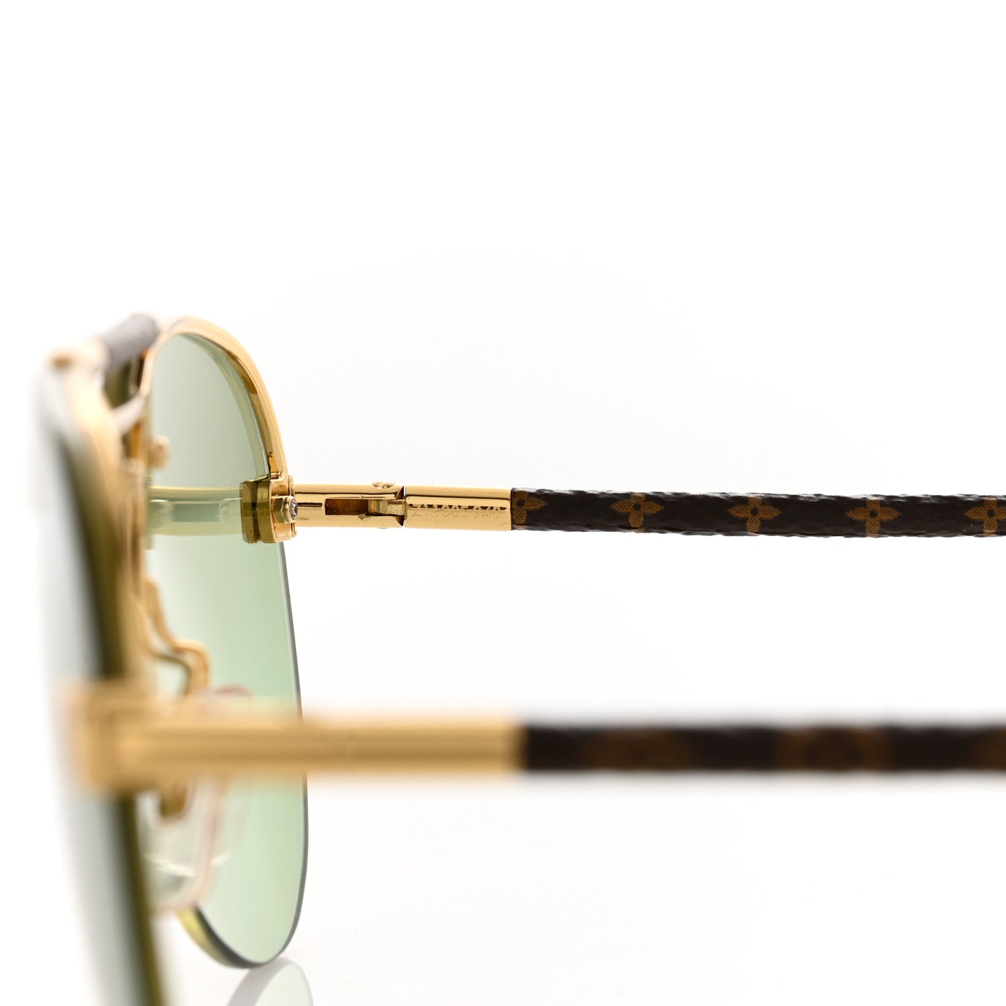 Metal Monogram Clockwise Sunglasses Green