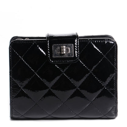 Chanel Patent Reissue Compact Wallet Black 1 of 10