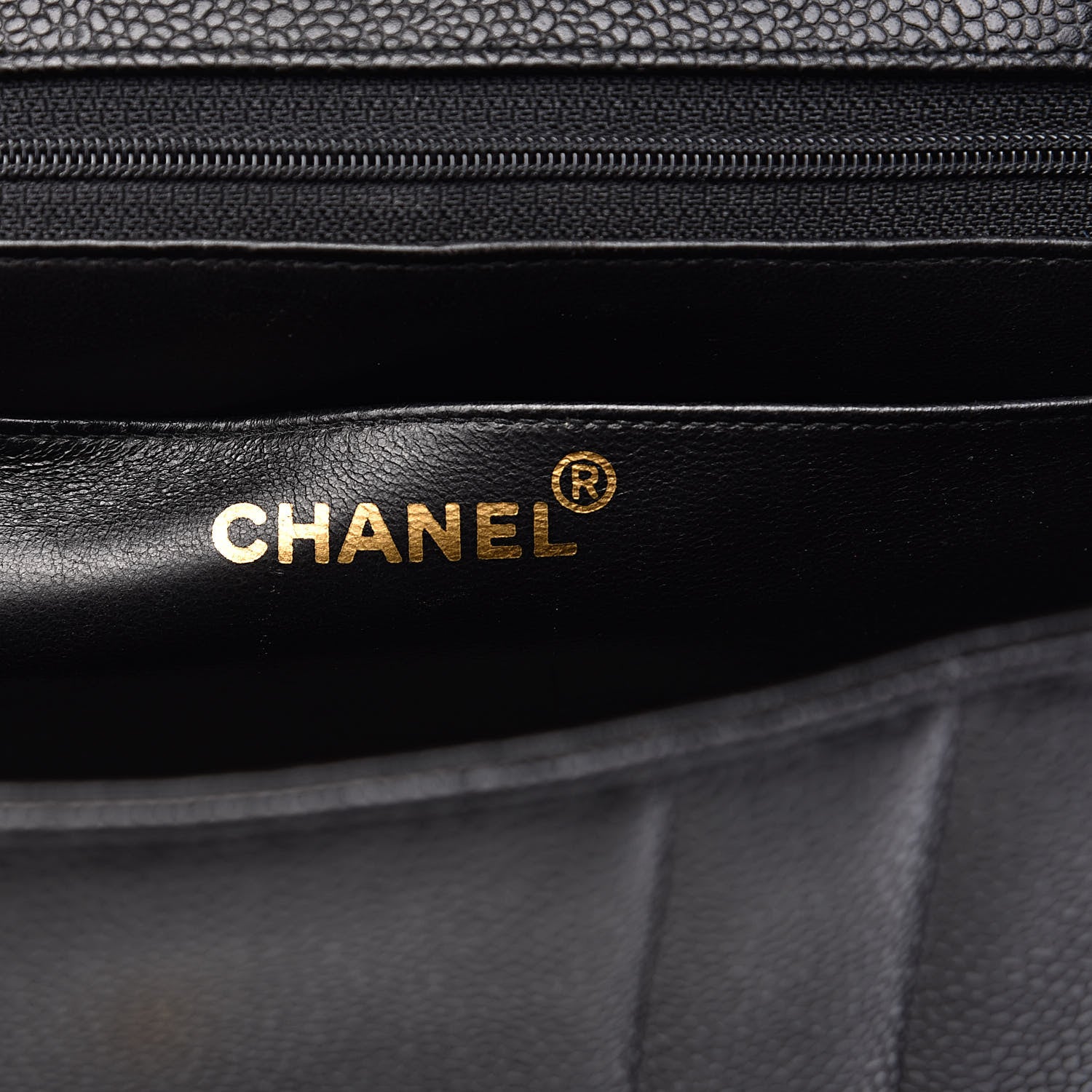 Chanel Caviar Vertical Quilted Jumbo Single Flap Black 6 of 13