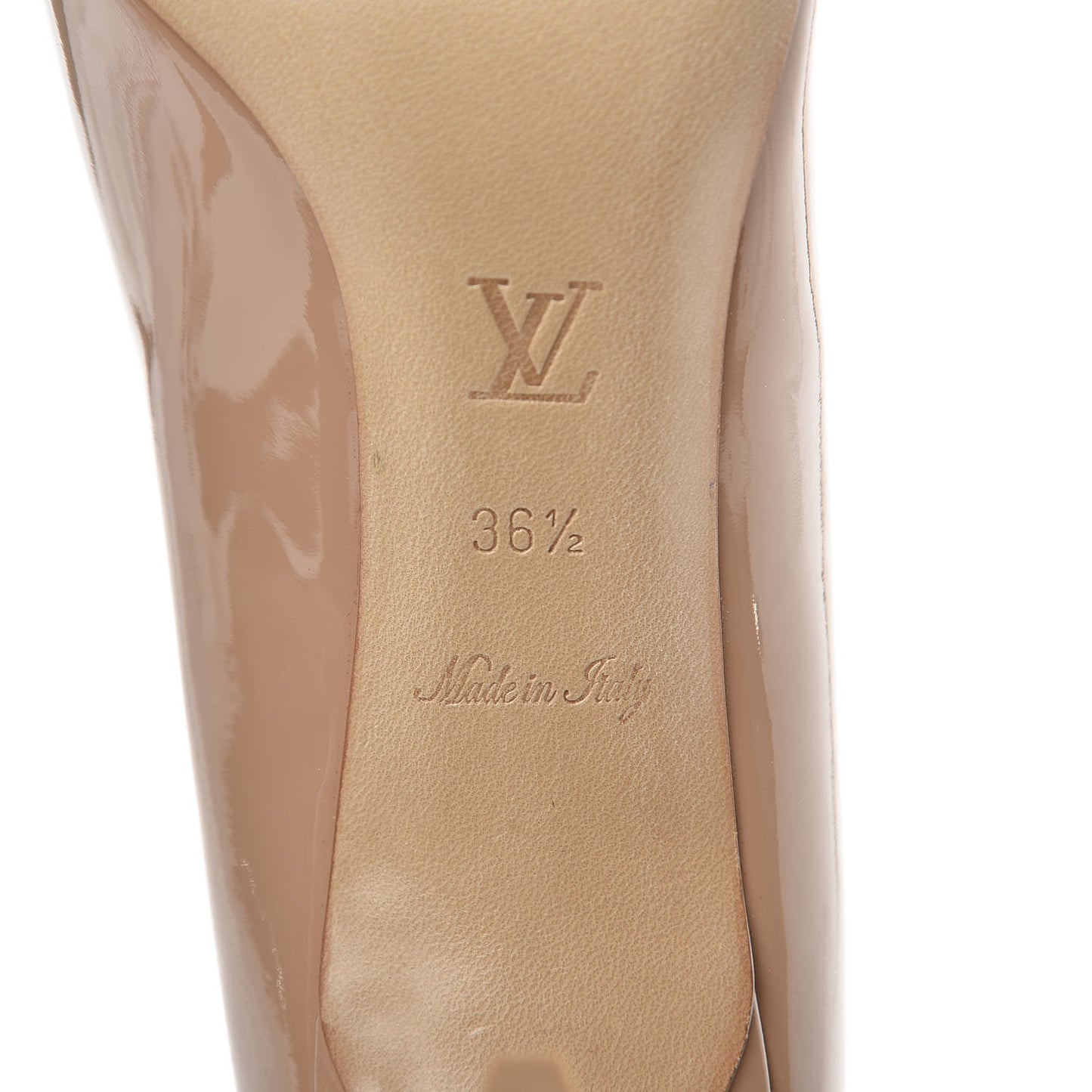 Patent Calfskin Fiancee Pumps 36.5 Ecru