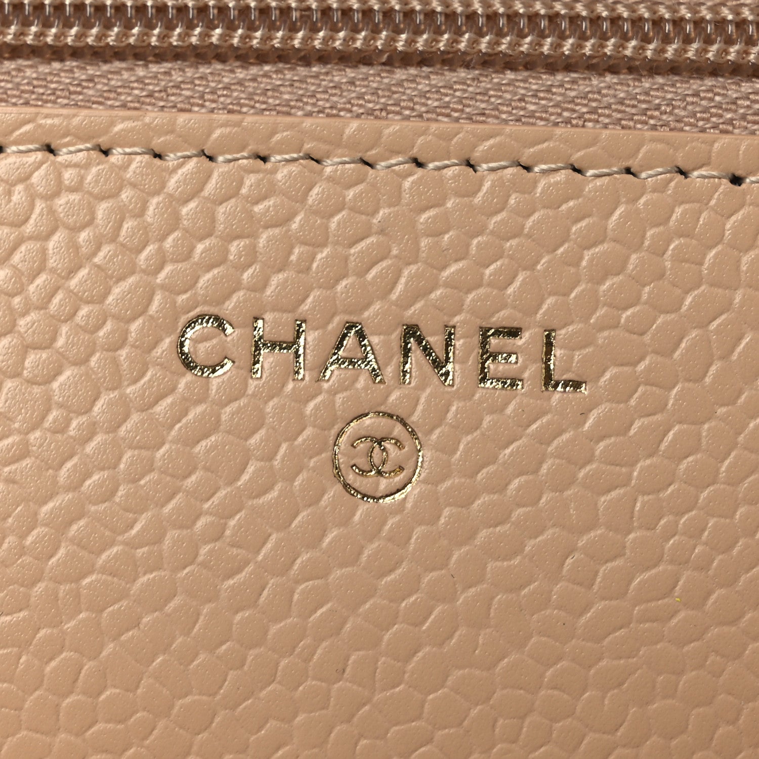 Chanel Caviar Quilted Wallet on Chain WOC Beige 6 of 13