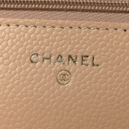 Chanel Caviar Quilted Wallet on Chain WOC Beige 6 of 13