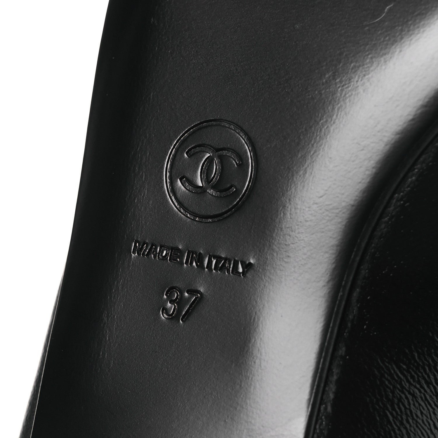 Chanel Shiny Lambskin Grosgrain Pearl Mary Jane Flats 37 Black 8 of 11