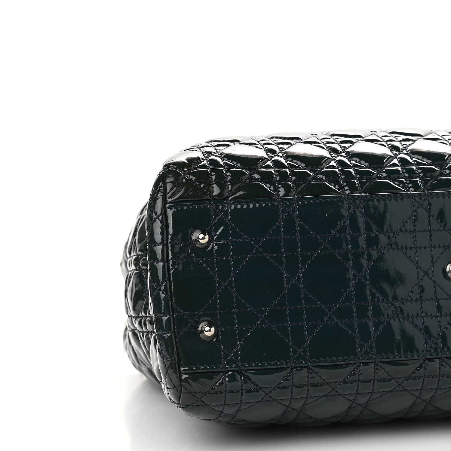 Christian Dior Patent Cannage Large Lady Dior Green 8 of 9