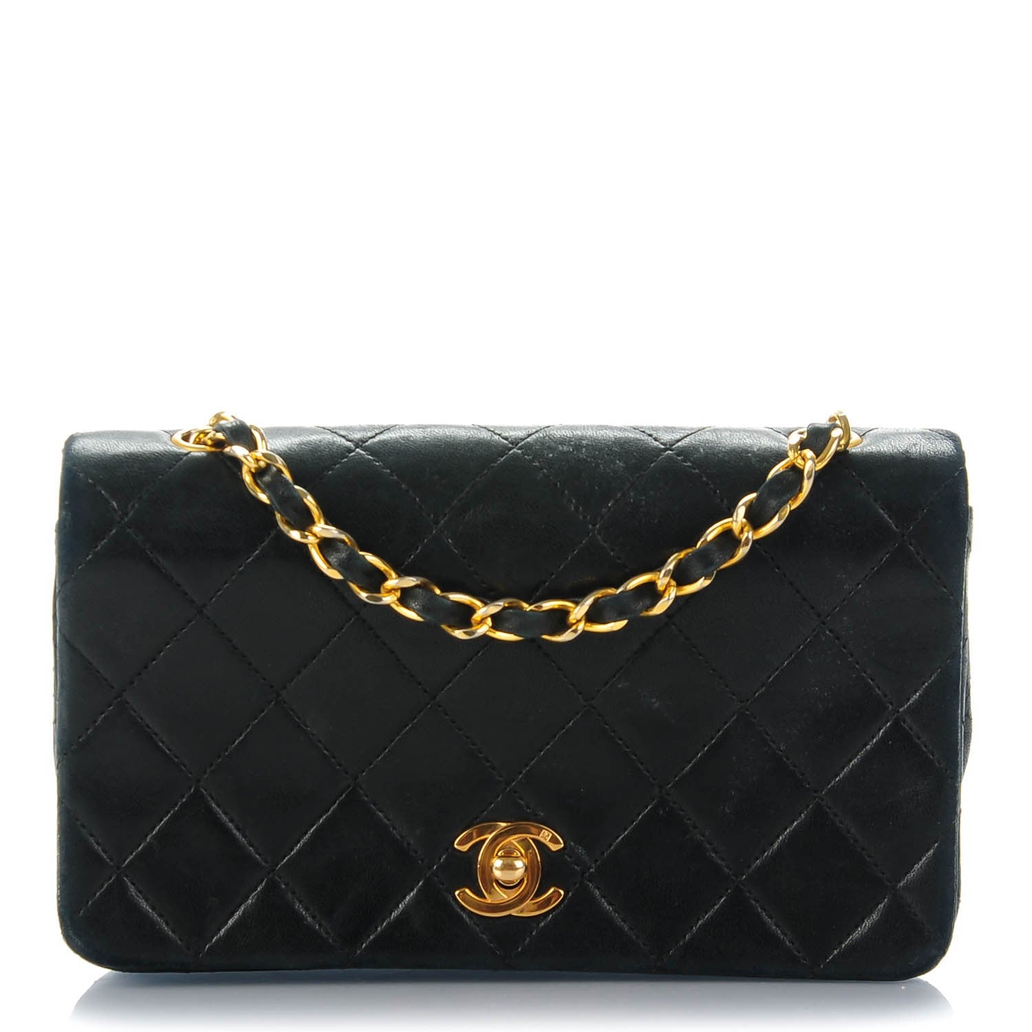 Chanel Lambskin Quilted Mini Flap Black 1 of 14