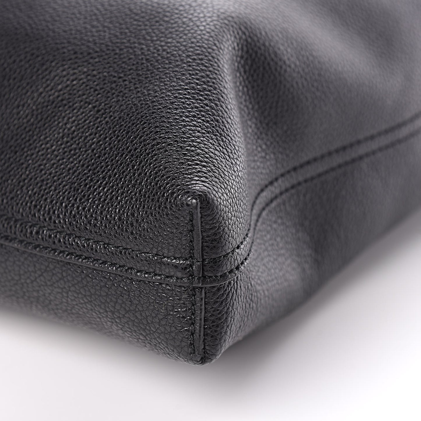 Calfskin Mens Logo Vertical Shopping Tote Black