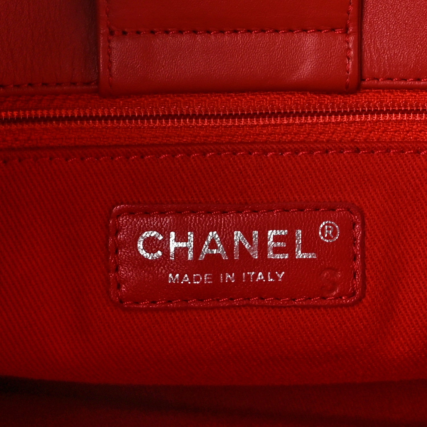 Chanel Calfskin Perforated Up In The Air East West Tote Red 6 of 13