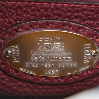 Fendi Cuoio Romano Selleria Bi-Color Mini Peekaboo Iconic Satchel Nube Bordeaux 7 of 11