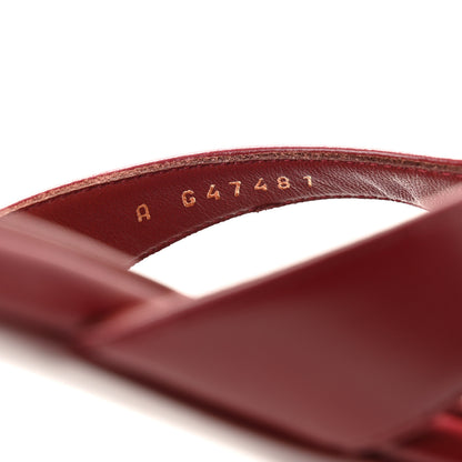Chanel Lambskin CC Thong Sandals 39 Burgundy 9 of 10