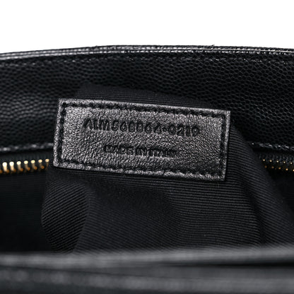 Saint Laurent Grain De Poudre Matelasse Chevron Medium Tribeca Shopping Bag Black 7 of 15