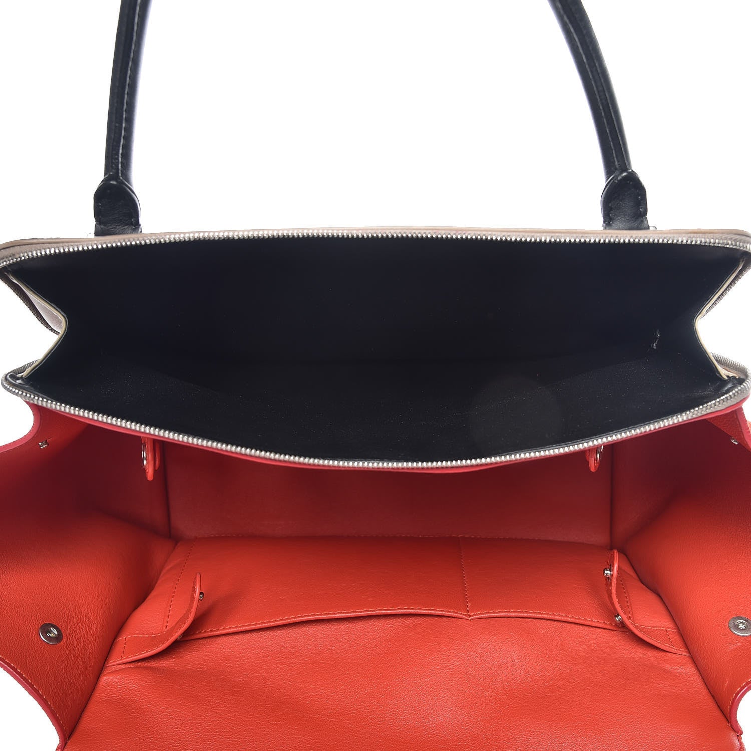 Celine Calfskin Suede Tri-Color Double Zip Trapeze 5 of 24