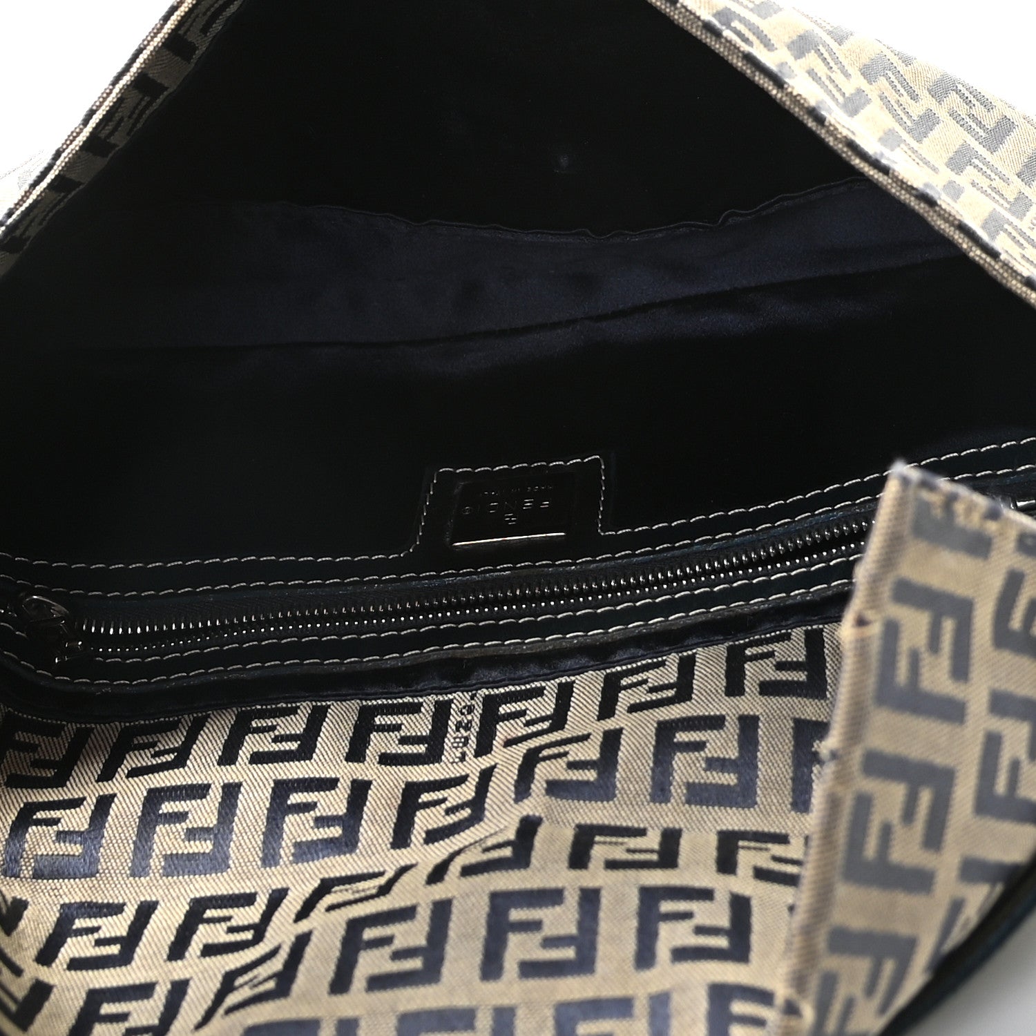 Fendi Zucchino Baguette Navy 7 of 9