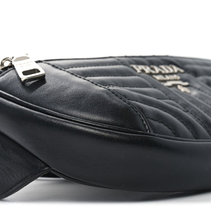 Prada Soft Calfskin Impunture Diagramme Belt Bag Black 8 of 10
