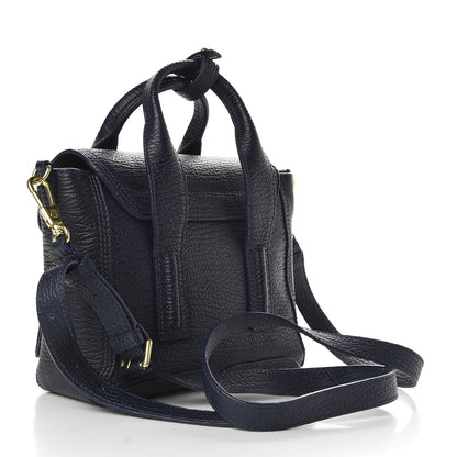 3.1 Phillip Lim 3.1 Textured Calfskin Mini Pashli Satchel Ink 3 of 8