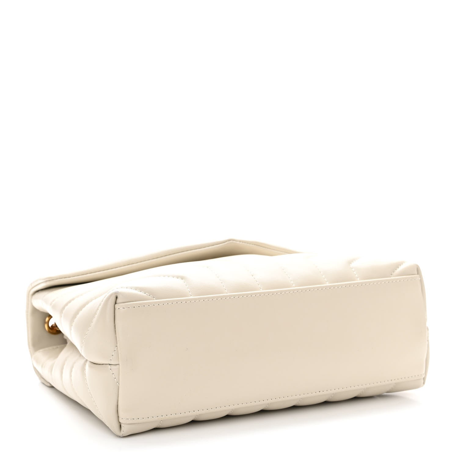 Saint Laurent Calfskin Y Quilted Monogram Small Loulou Chain Satchel Crema Soft 4 of 11