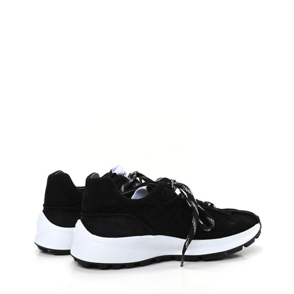Chanel Suede Goatskin CC Sneakers 39 Black 4 of 8