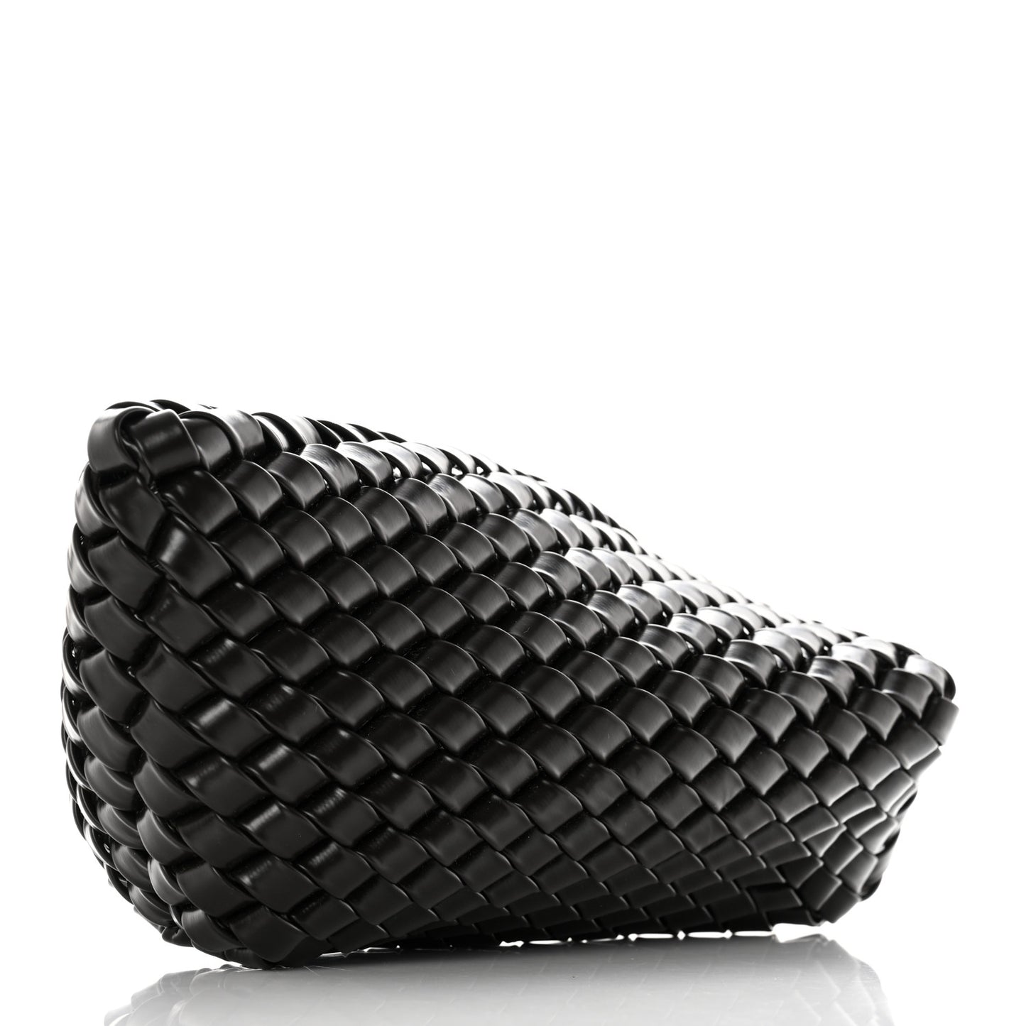 Nappa Intrecciato Slanted Clutch Fondant