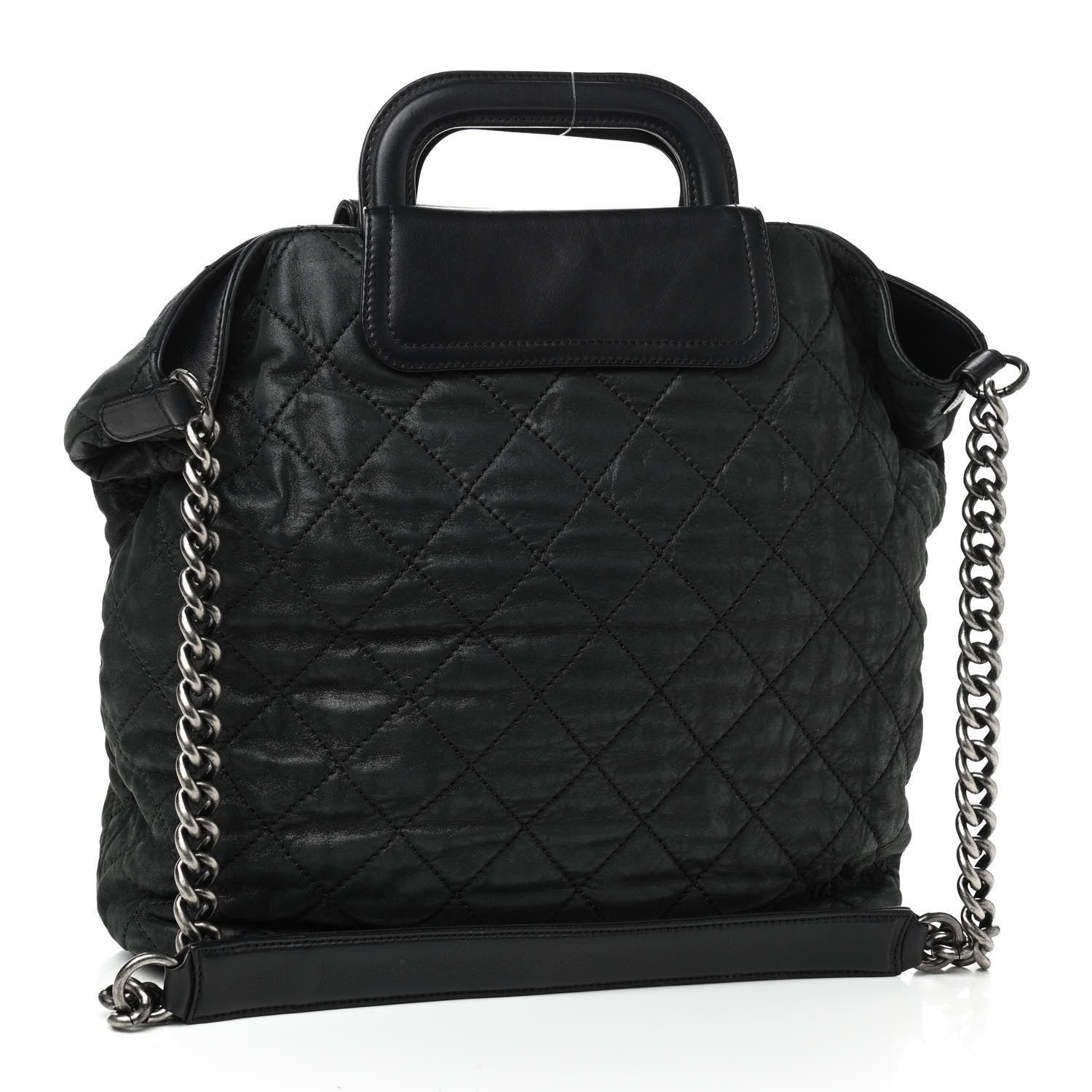 Chanel Iridescent Calfskin Quilted In The Mix Shopping Tote Black 3 of 9