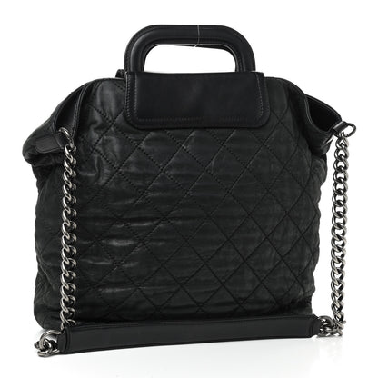 Chanel Iridescent Calfskin Quilted In The Mix Shopping Tote Black 3 of 9