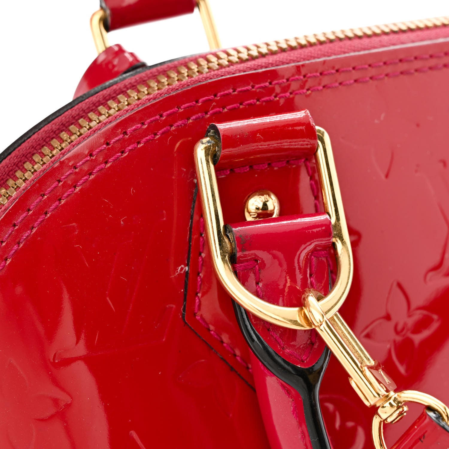 Louis Vuitton Vernis Alma BB Magenta 10 of 11