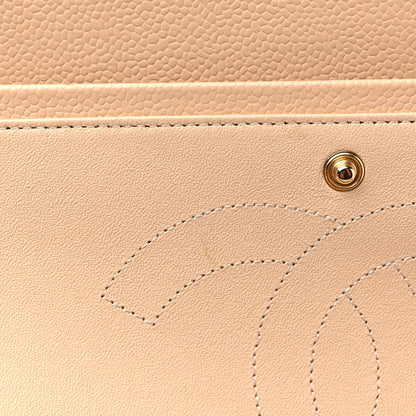 Chanel Caviar Quilted Jumbo Double Flap Beige Clair 12 of 14