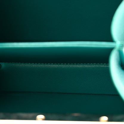 Chanel Lambskin Quilted Pearl CC Vanity Case Turquoise 5 of 11