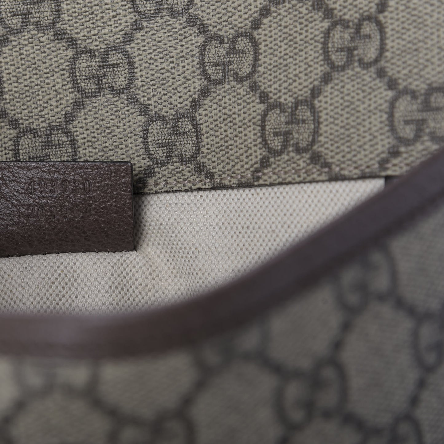 GG Supreme Monogram Neo Vintage Web Belt Bag Brown