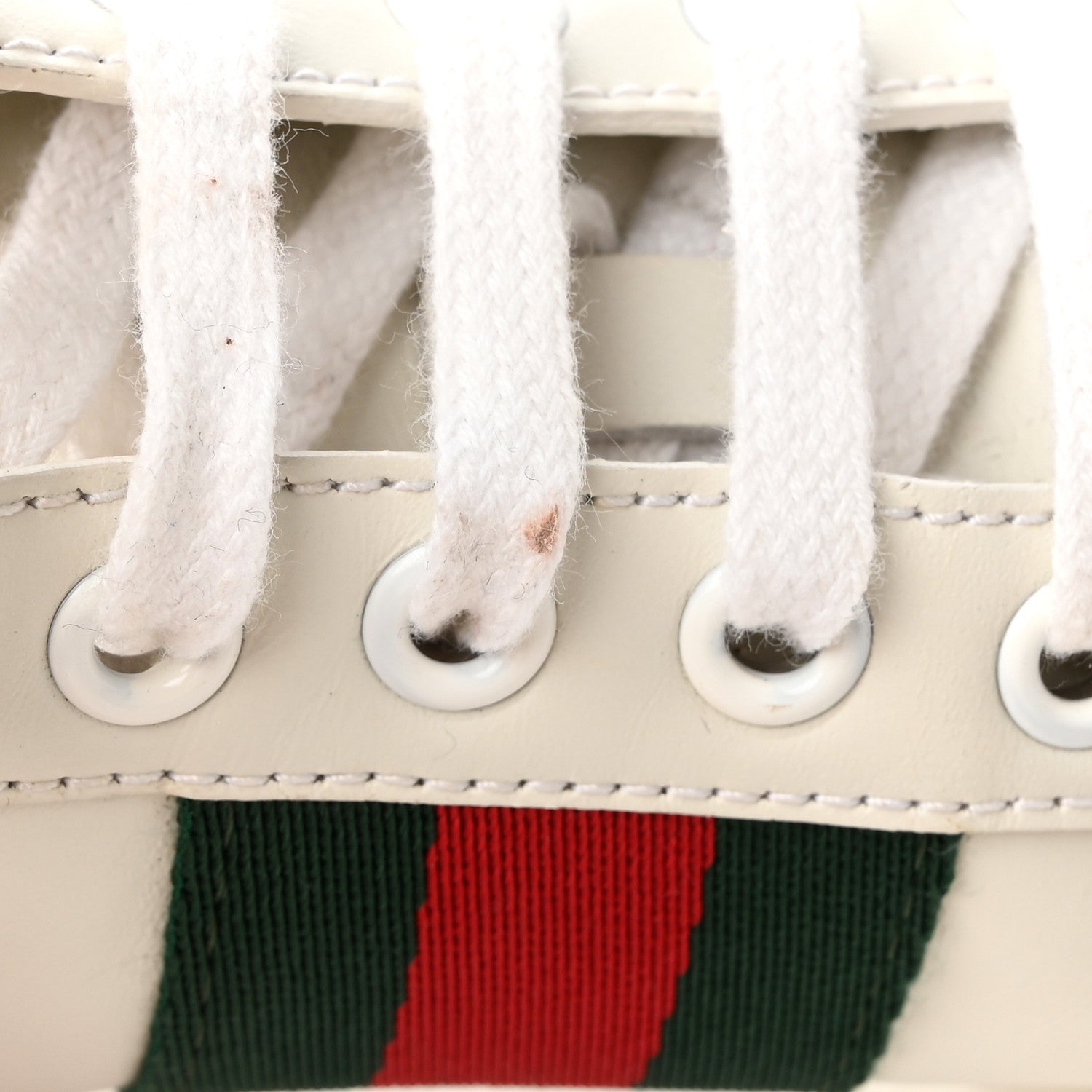 Gucci Calfskin Web Pearl Studded Womens Ace Sneakers 35 White 14 of 15