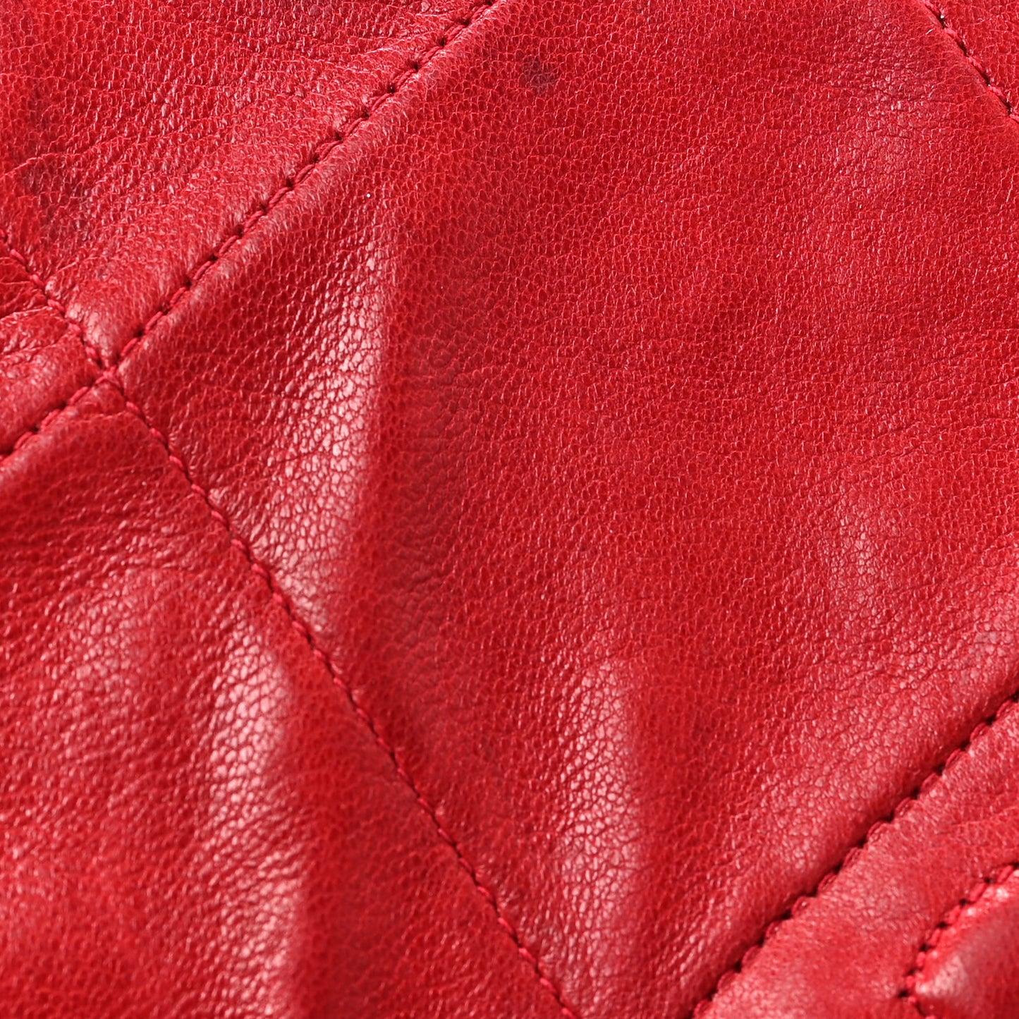 Lambskin Quilted CC Shoulder Bag Red