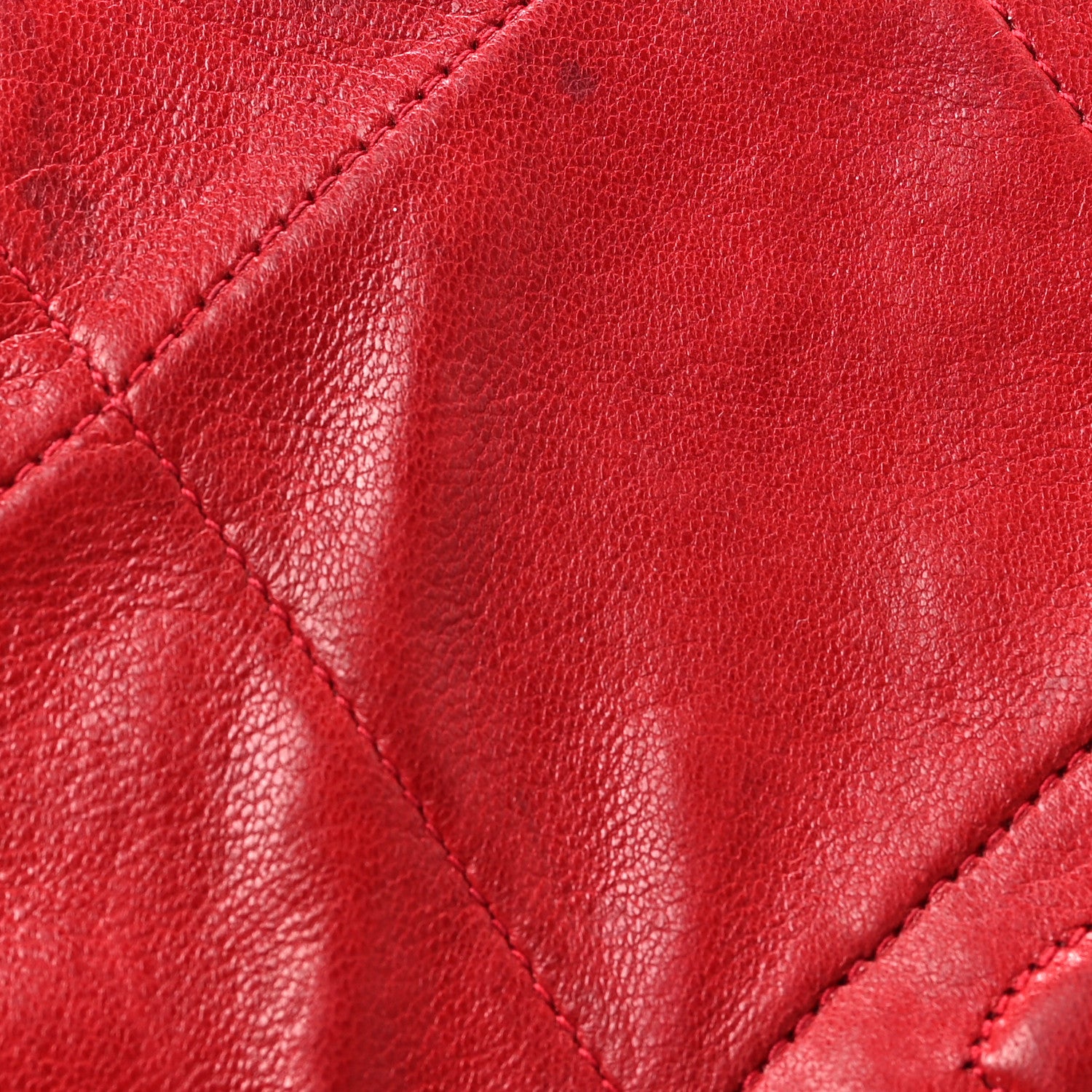 Chanel Lambskin Quilted CC Shoulder Bag Red 11 of 12