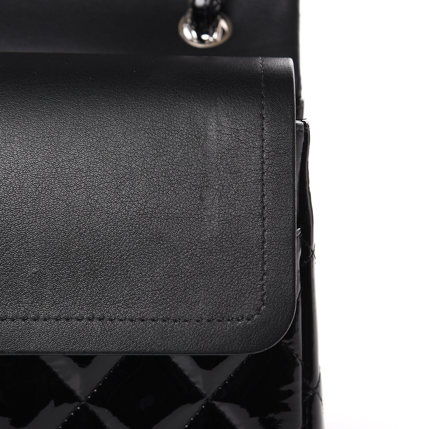 Chanel Patent Quilted Jumbo Double Flap Black 15 of 17