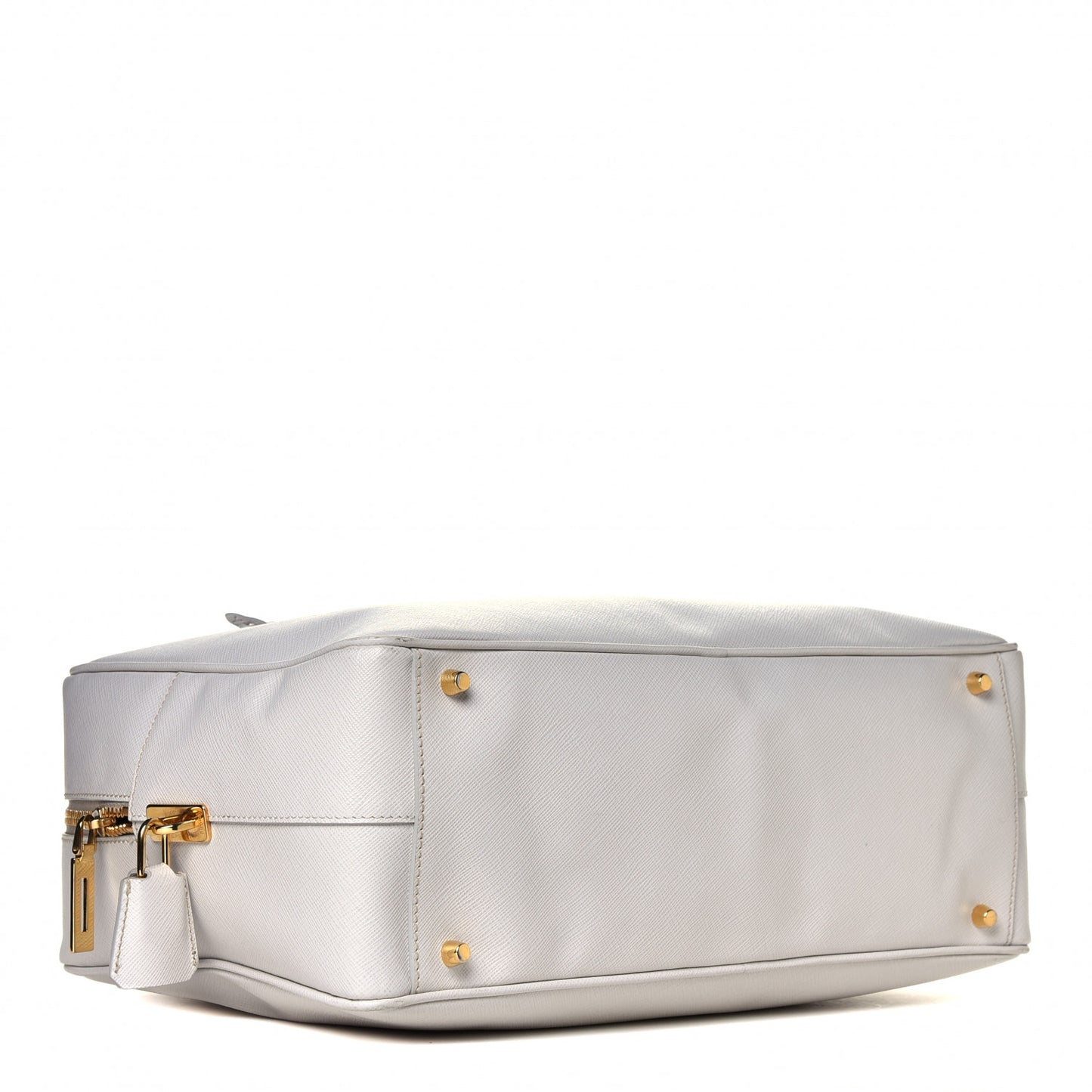 Saffiano Lux Bowler Talco White