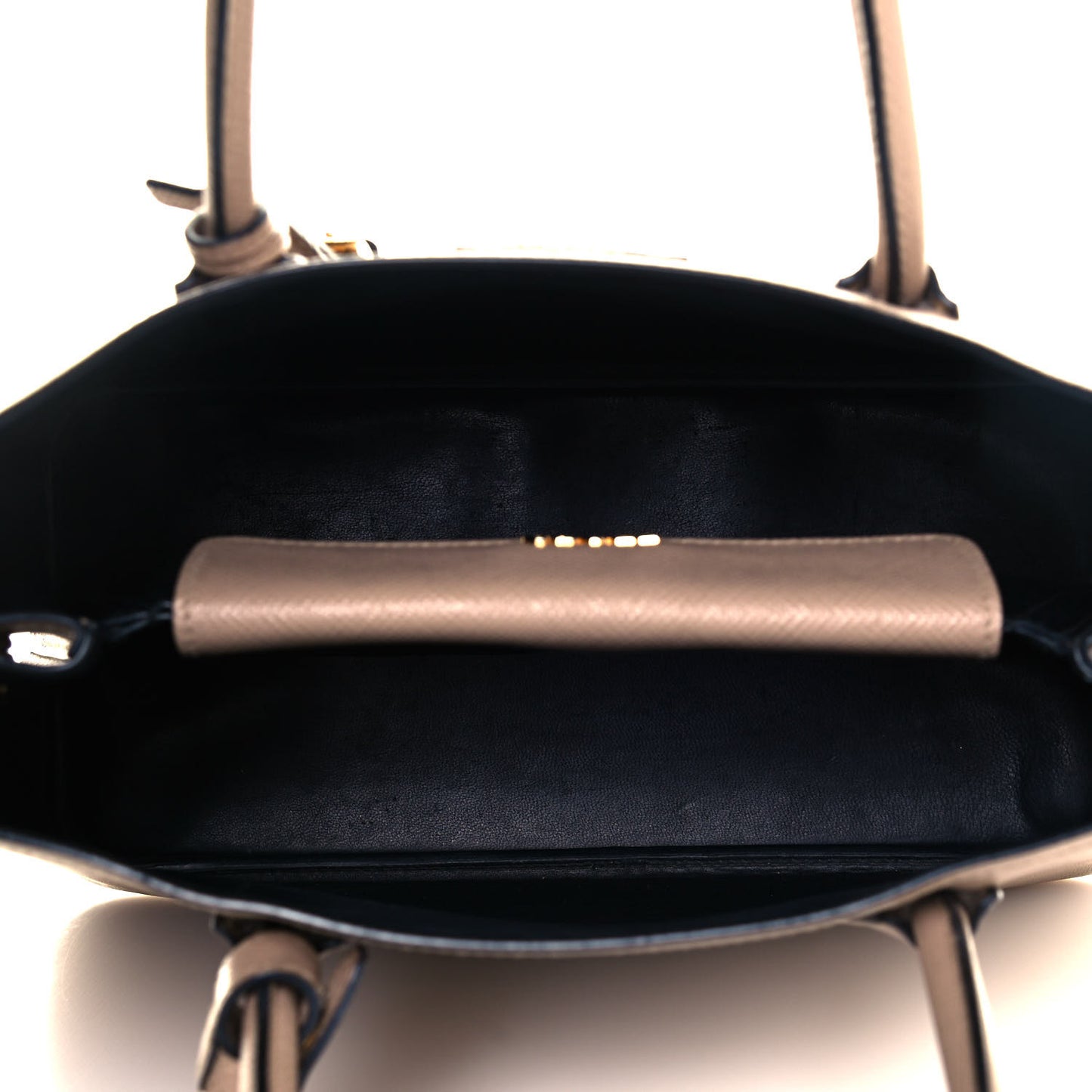Saffiano Cuir Small Double Bag Cammeo Black