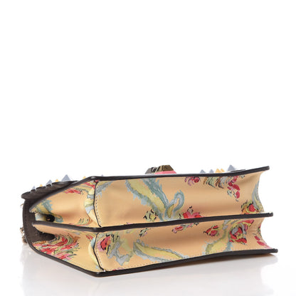 Fendi Vitello Marie Antoinette Print Scalloped Mix Studded Small Kan I Shoulder Bag Panna Multicolor 4 of 9