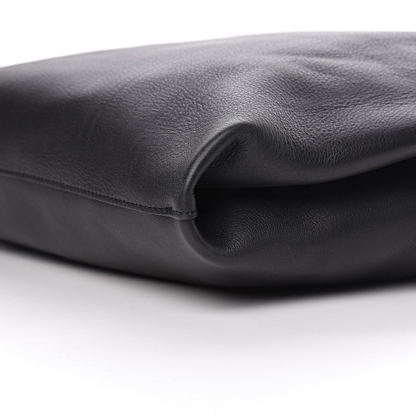 Calfskin Grommet Hobo Black