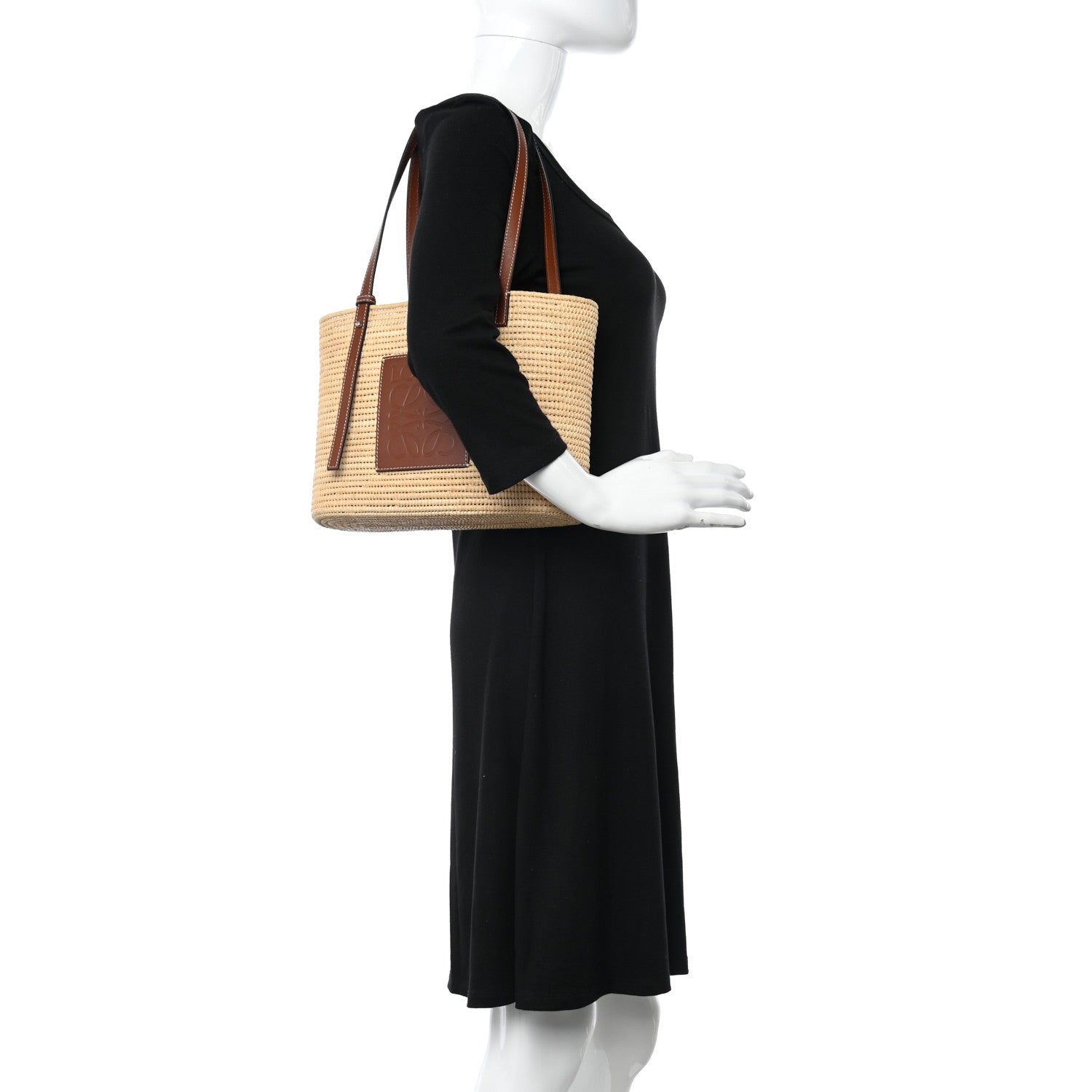 Loewe Raffia Small Square Basket Tote Bag Natural Tan 2 of 10