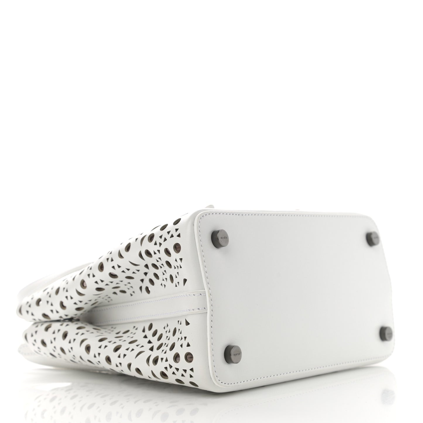 Calfskin Vienne Wave Mina 20 Bag White