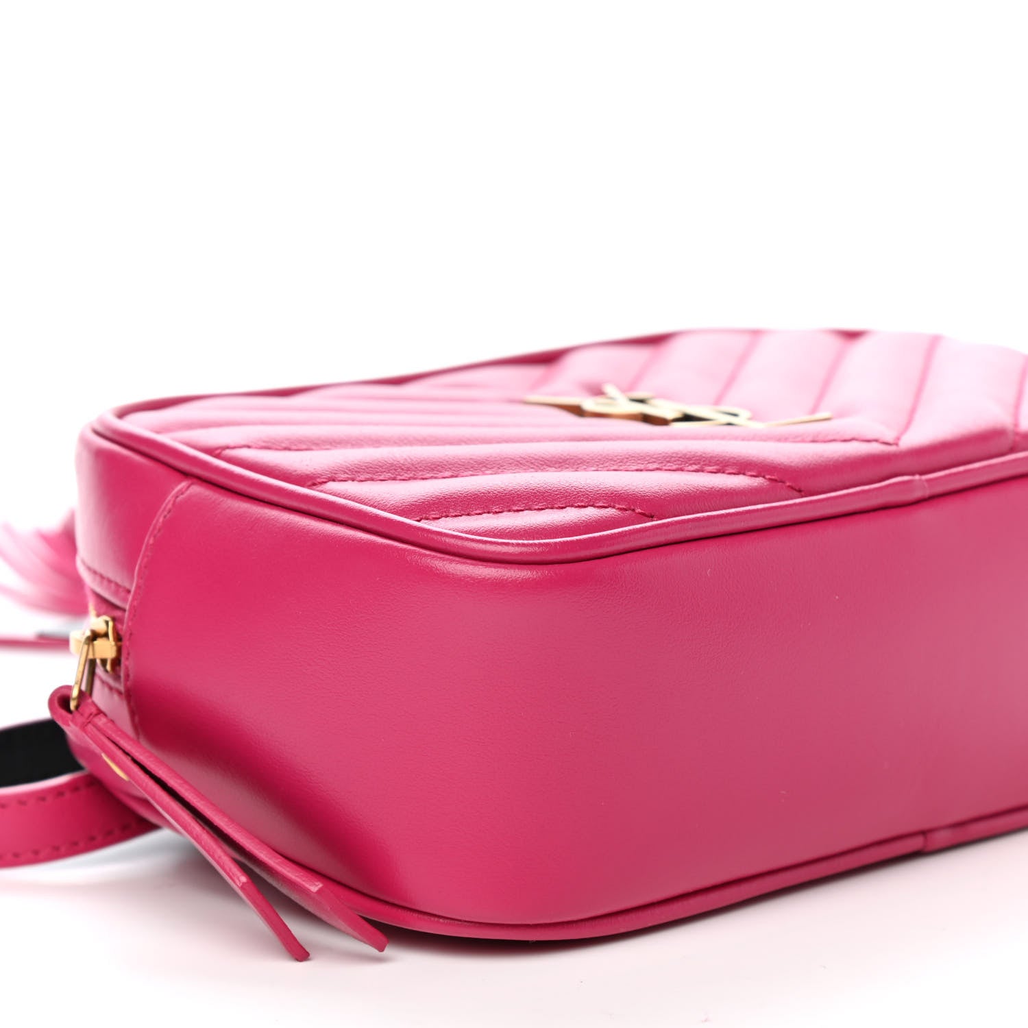 Saint Laurent Calfskin Matelasse Monogram Lou Belt Bag Bright Pink 8 of 9