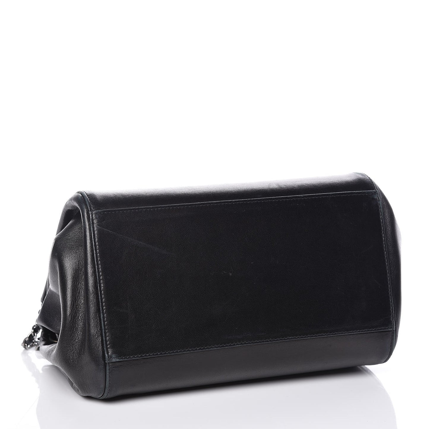 Lambskin Chocolate Bar Accordion Mademoiselle Flap Black