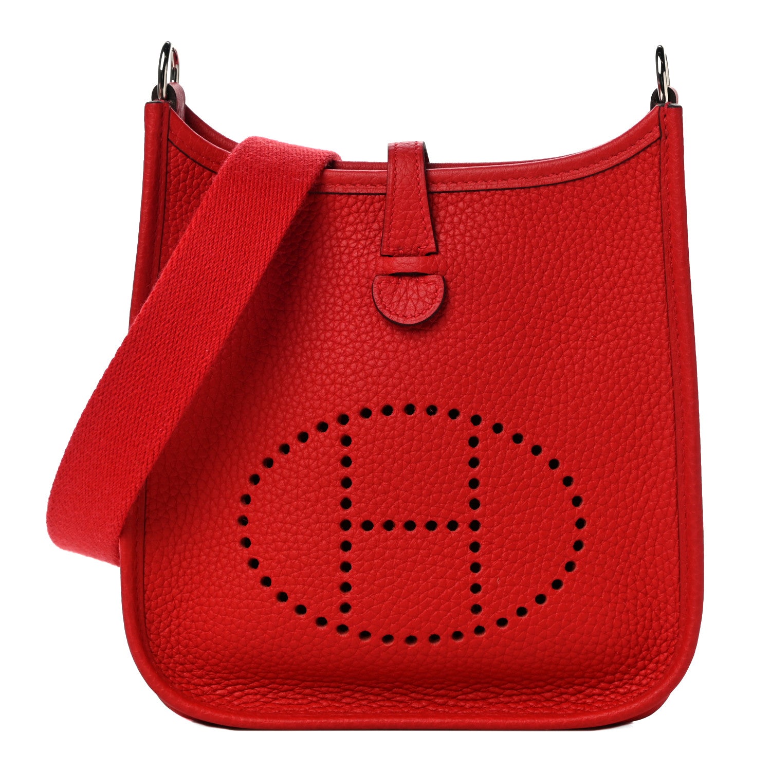 Hermes Taurillon Clemence Evelyne TPM Rouge Tomate 1 of 10