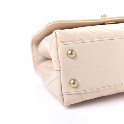 Chanel Calfskin Chevron Quilted Mini Coco Handle Flap Beige 7 of 20