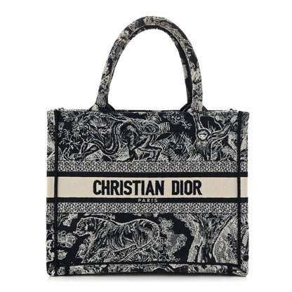 Christian Dior Canvas Embroidered Small Dioriviera Toile De Jouy Book Tote Blue 1 of 10