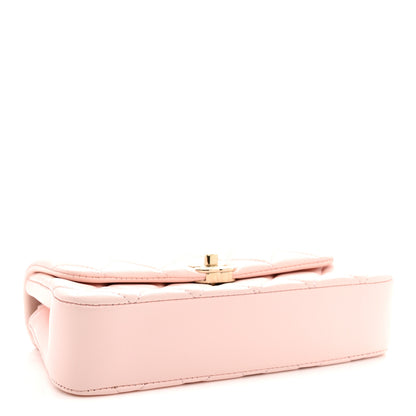 Chanel Lambskin Quilted Rectangular Phone Holder Clutch With Chain Light Pink 4 of 11