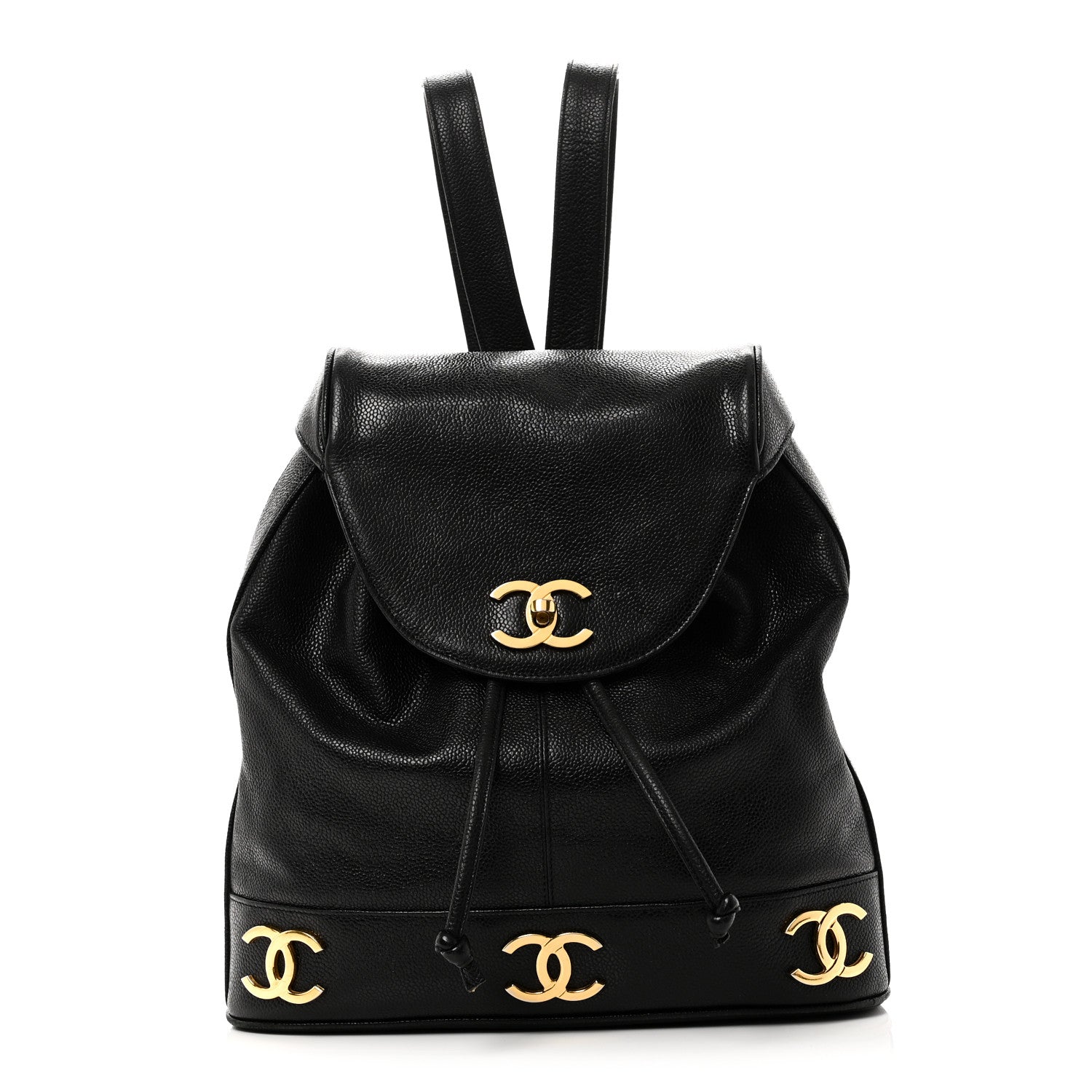 Chanel Caviar Triple CC Backpack Black 1 of 13