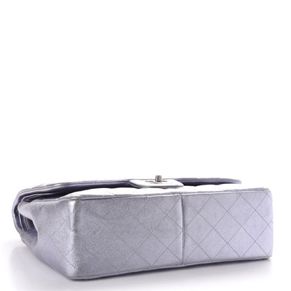 Chanel Iridescent Lambskin Jumbo Double Flap Light Grey 4 of 10