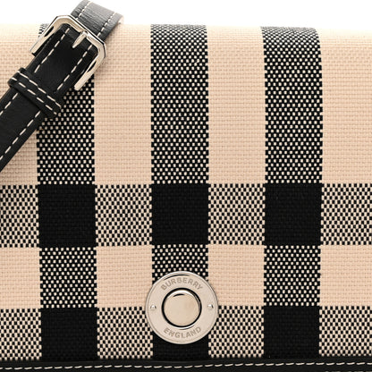 Burberry E-Canvas Vintage Check Hampshire Crossbody Black 8 of 10