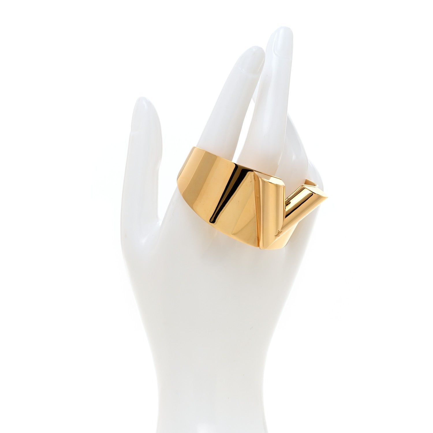Louis Vuitton Essential V Cuff Gold 2 of 4