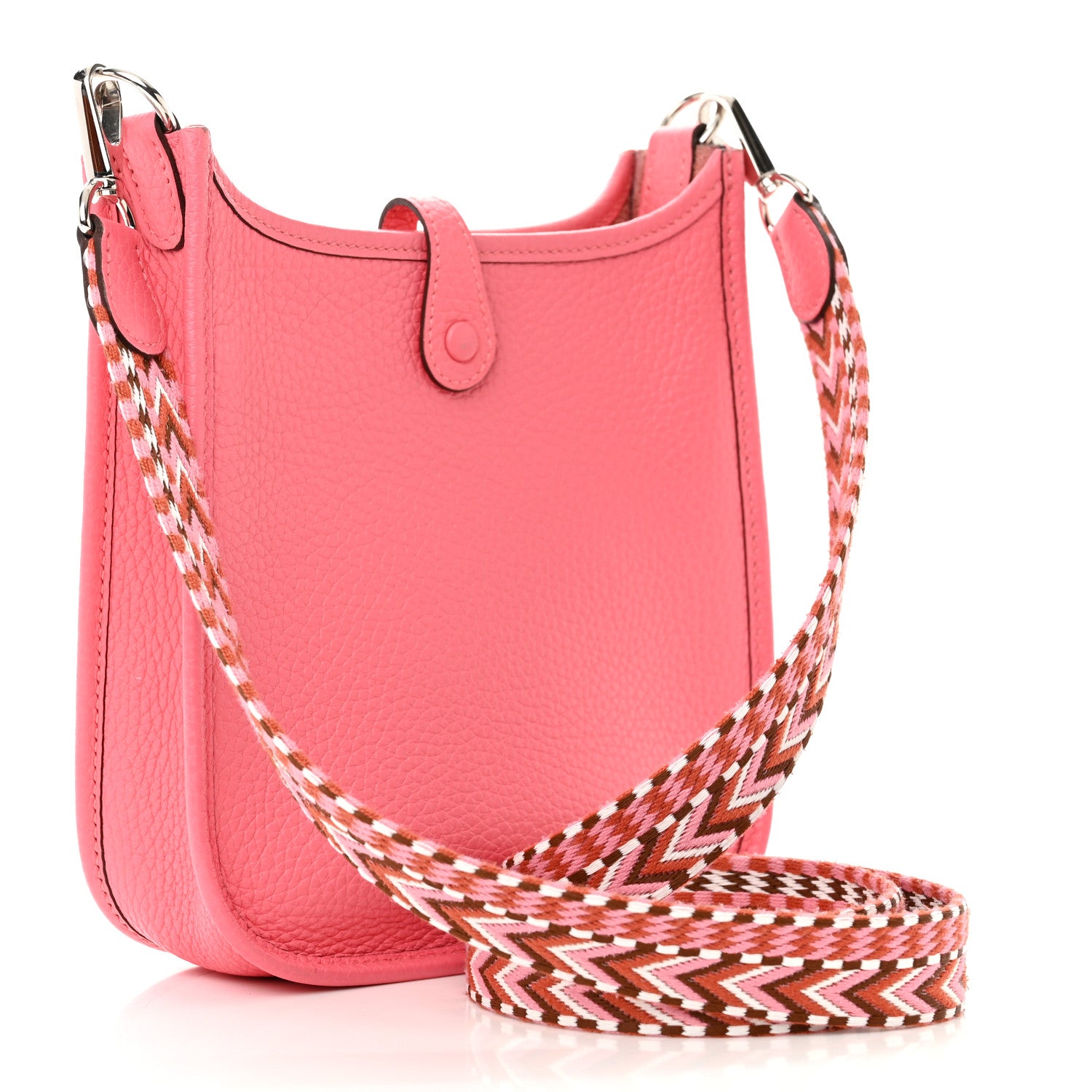 Hermes Taurillon Clemence Allegro Evelyne TPM Rose Azalee Rose Confetti 3 of 11